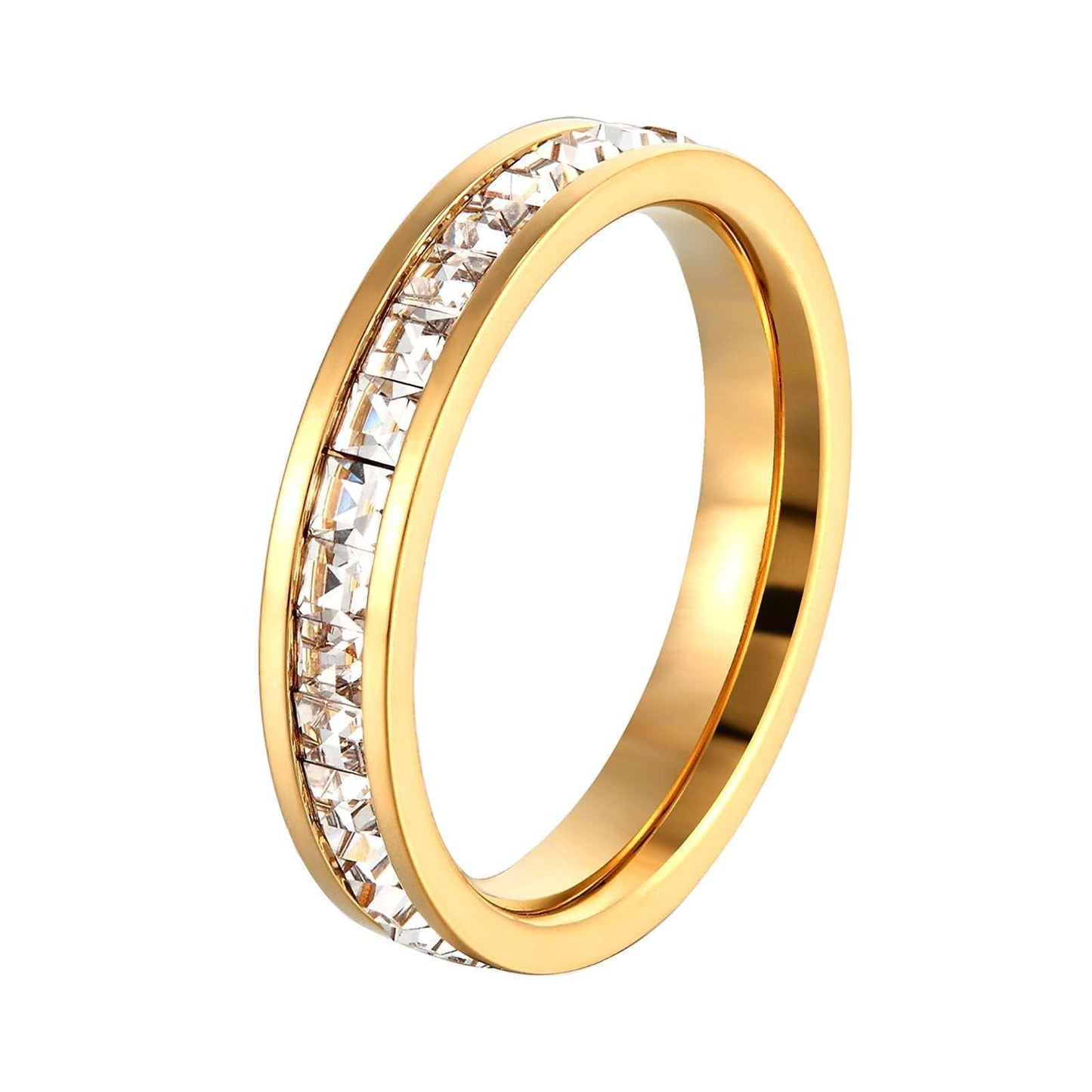 Elegant Simple Geometric Ring, Exclusive Design Diamond Ring, Titanium Diamond Ladies Ring - available at Sparq Mart