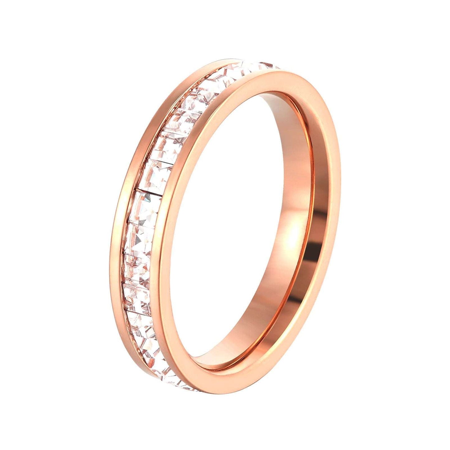 Elegant Simple Geometric Ring, Exclusive Design Diamond Ring, Titanium Diamond Ladies Ring - available at Sparq Mart