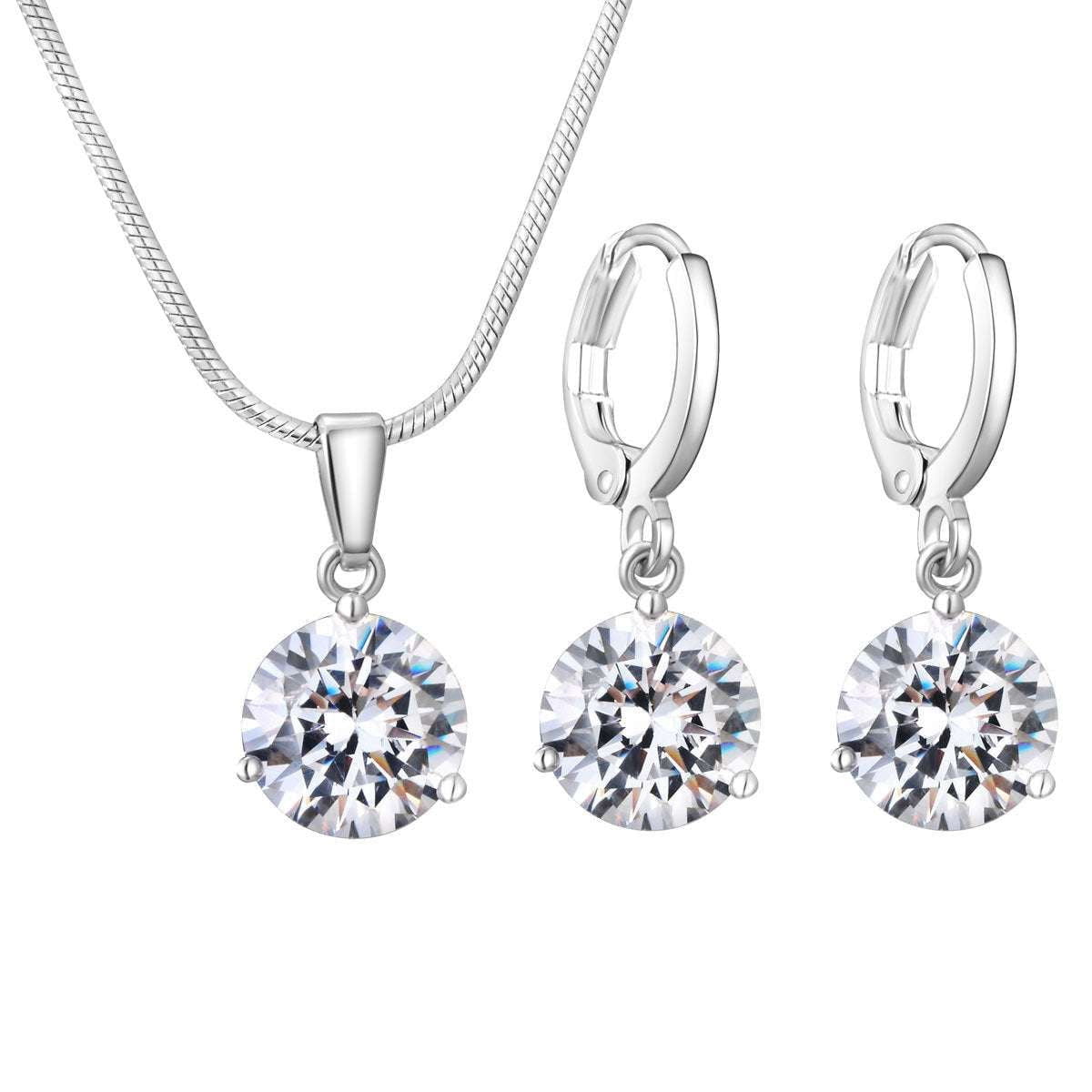 Elegant Jewelry Set, Gemstone Necklace Set, Water Drop Earrings - available at Sparq Mart