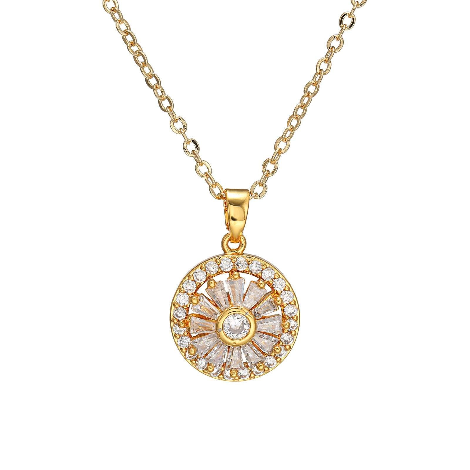 Elegant Pendant Chain, Fashion Pendant Necklace, Zircon Collar Pendant - available at Sparq Mart