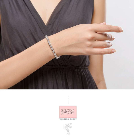 Elegant Female Accessory, Radiation Protection Jewelry, Zircon Love Bracelet - available at Sparq Mart