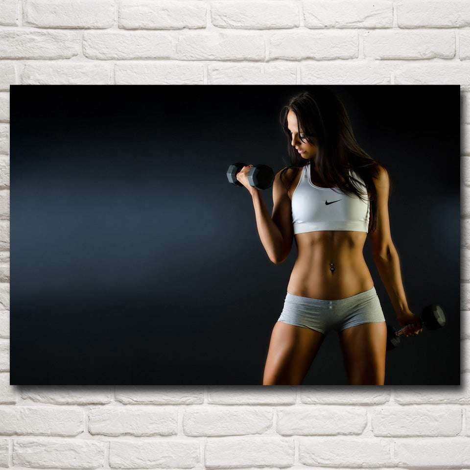 Fitness Motivation Art, Home Gym Decor, Women’s Weightlifting Poster - available at Sparq Mart