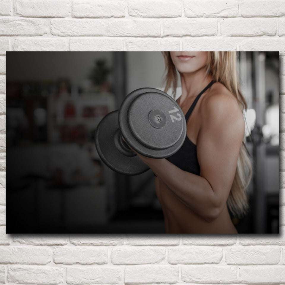 Fitness Motivation Art, Home Gym Decor, Women’s Weightlifting Poster - available at Sparq Mart