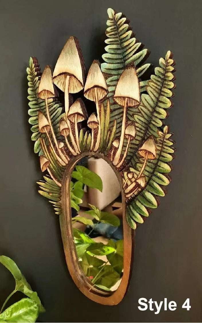 Decorative Outdoor Mirrors, Enchanted Forest Decor, Mushroom Garden Mirror - available at Sparq Mart