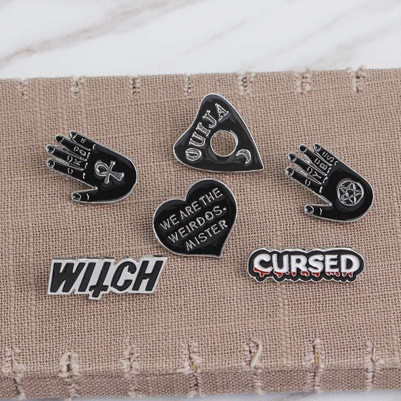 CURSED Ouija Jewelry, Love Letter Pin, Witch Palm Brooch - available at Sparq Mart