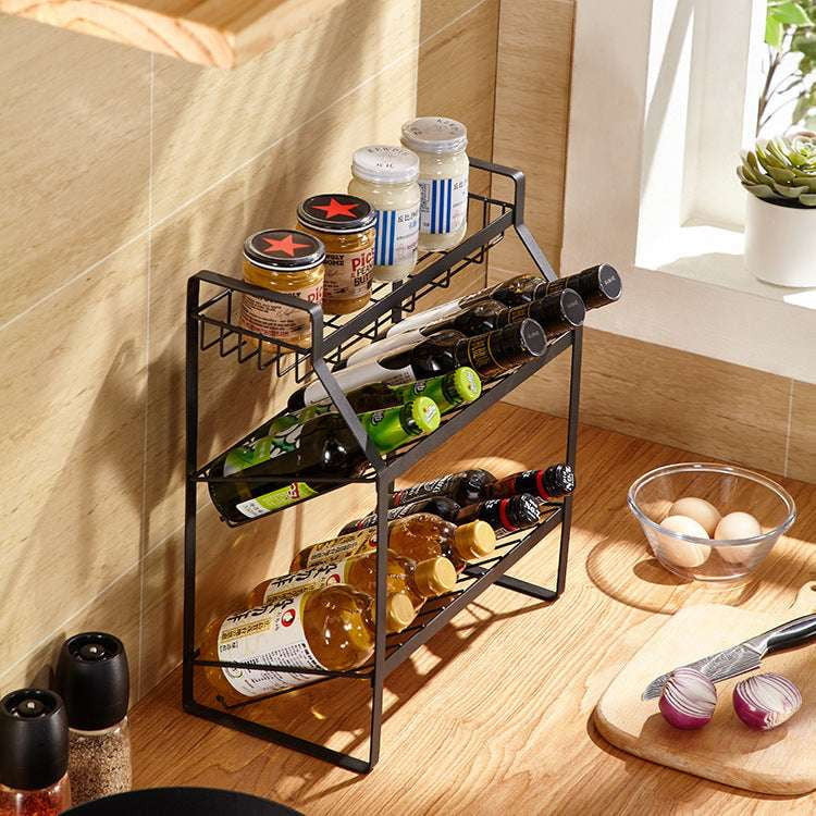 countertop spice holder, multi-layer seasoning shelf, space-saving spice organizer - available at Sparq Mart