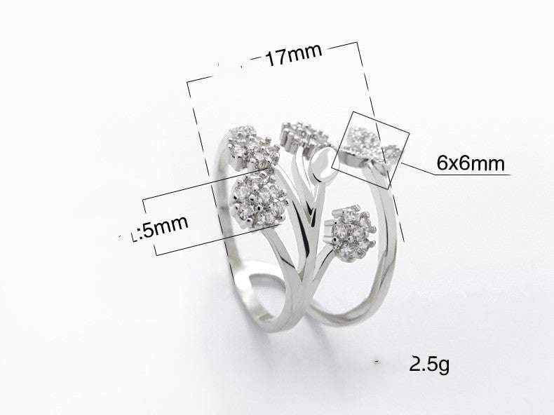 Butterfly flower ring, exquisite design, women's jewelry - available at Sparq Mart