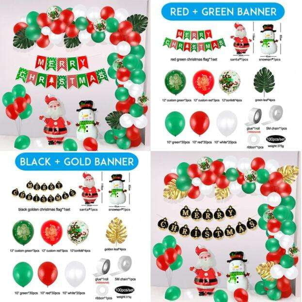 Christmas Balloon Kit, Festive Party Balloons, New Year Decor - available at Sparq Mart