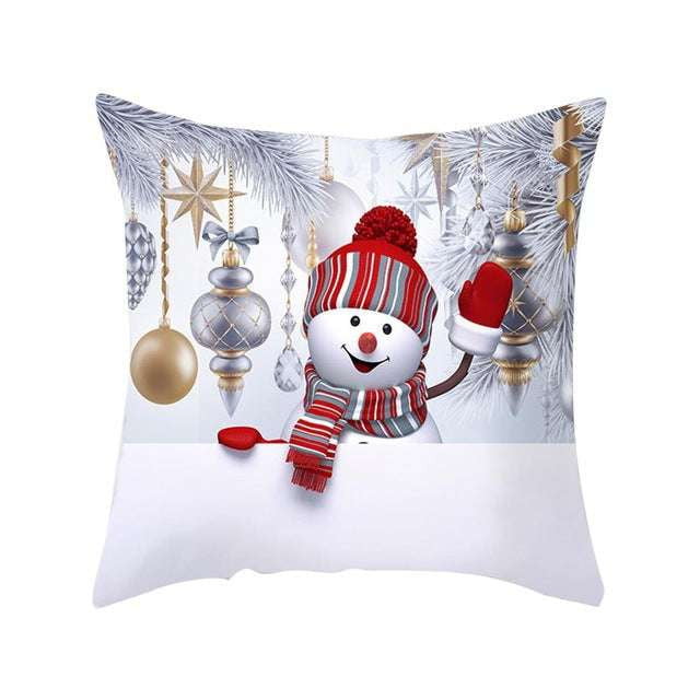 festive cushion covers, santa peach pillow, snowman pillow case - available at Sparq Mart