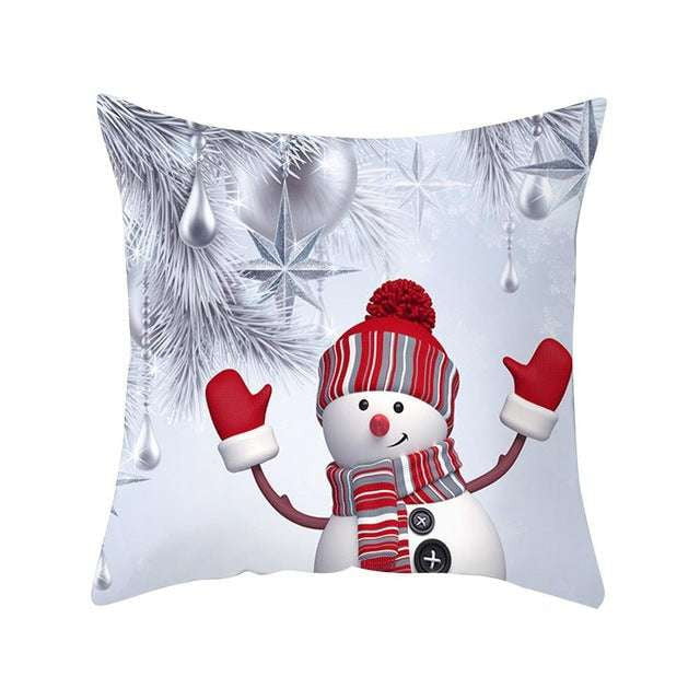 festive cushion covers, santa peach pillow, snowman pillow case - available at Sparq Mart