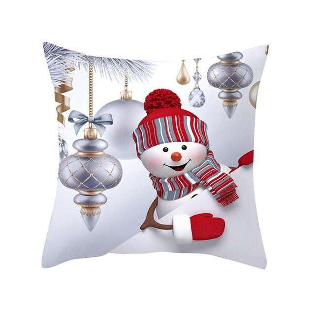 festive cushion covers, santa peach pillow, snowman pillow case - available at Sparq Mart