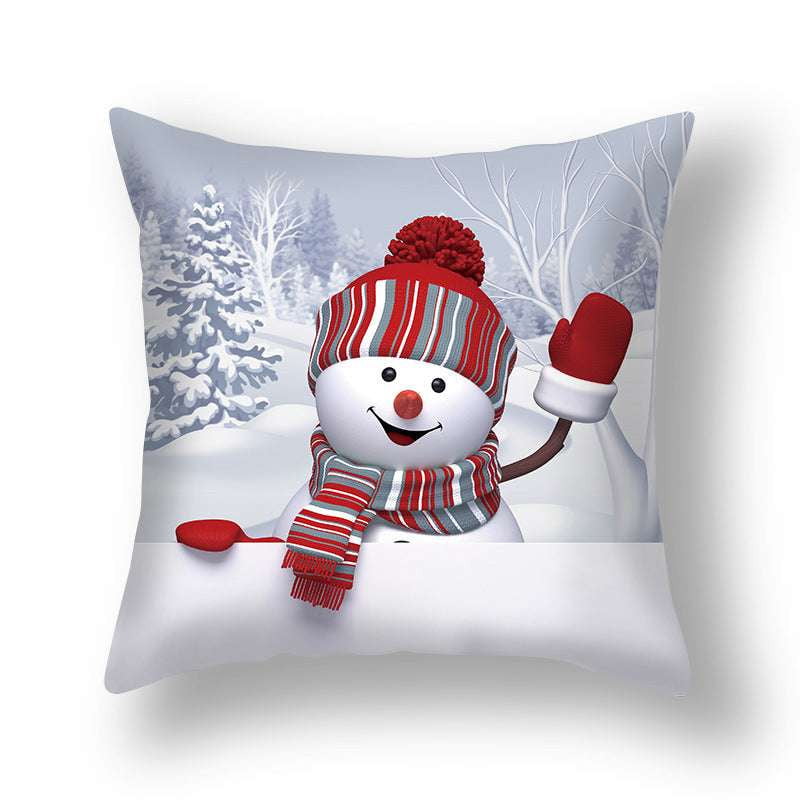 festive cushion covers, santa peach pillow, snowman pillow case - available at Sparq Mart