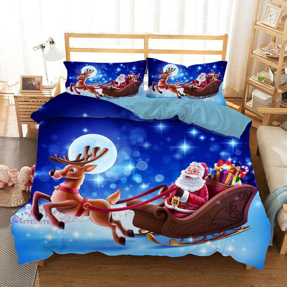 festive bedding set, Santa duvet cover, starry night bedding - available at Sparq Mart