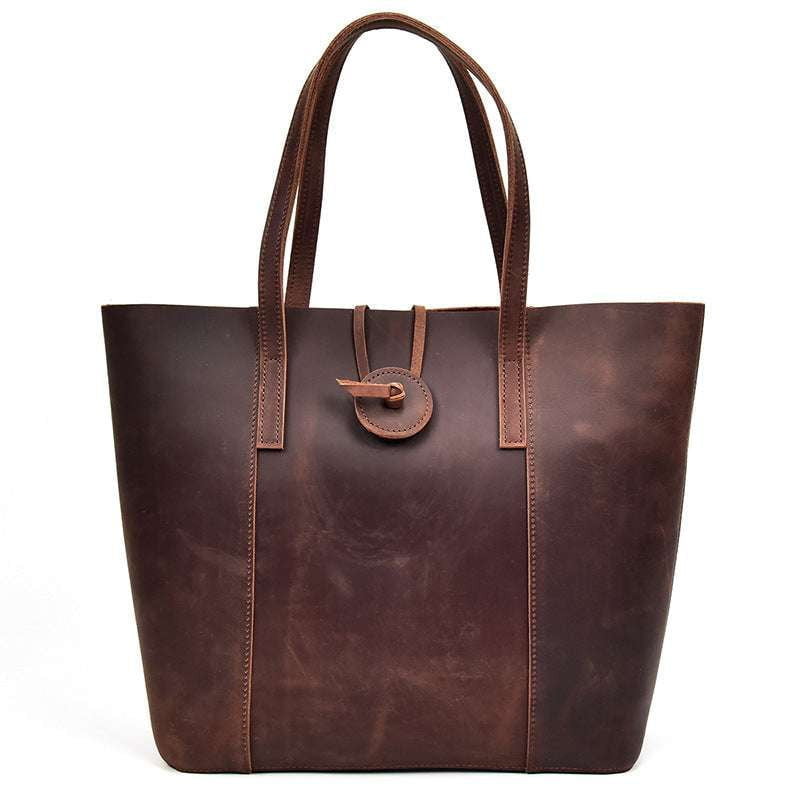 Designer Shopping Bag, Leather Tote Handbag, Retro Clutch Bag - available at Sparq Mart