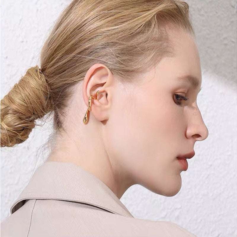 elegant ear clips, geometric bone clip, retro style earrings - available at Sparq Mart