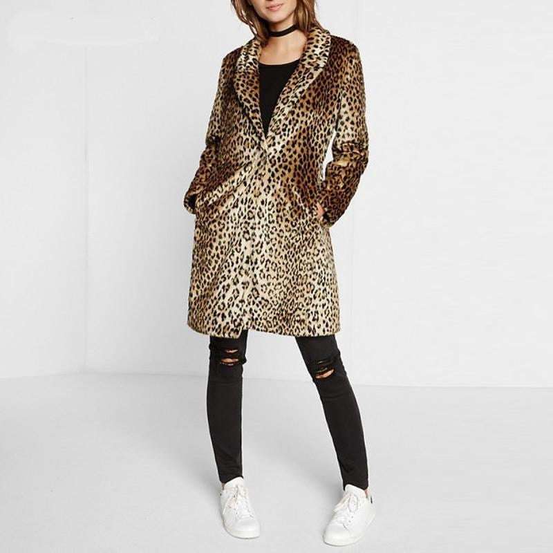 Stylish Leopard Print, Wholesale Fashion, Women's Fur Coat - available at Sparq Mart