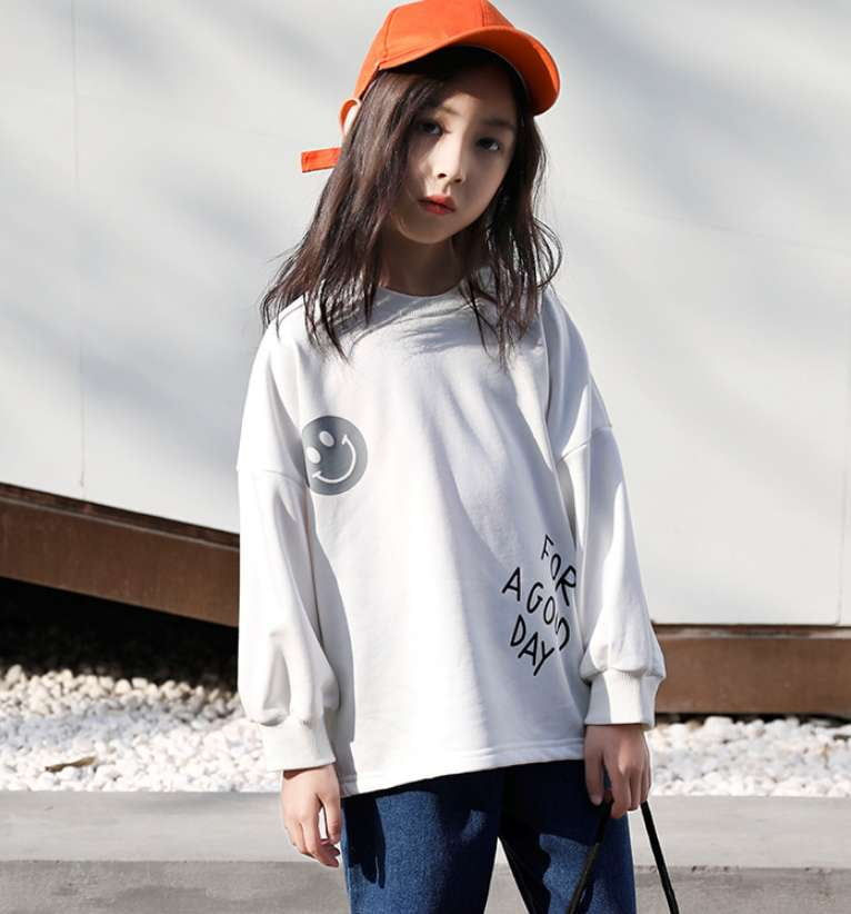 Girls Cotton Sweater, Kids Sweater Spring, Korean Style Sweater - available at Sparq Mart