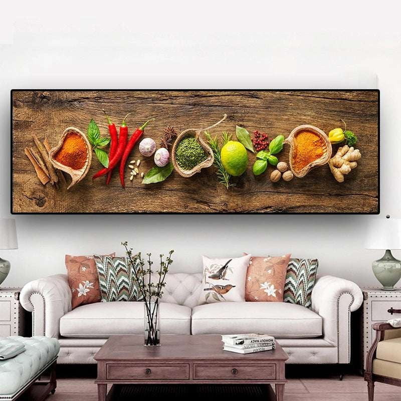 Gourmet Spice Art, Kitchen Wall Mural, Living Room Painting - available at Sparq Mart