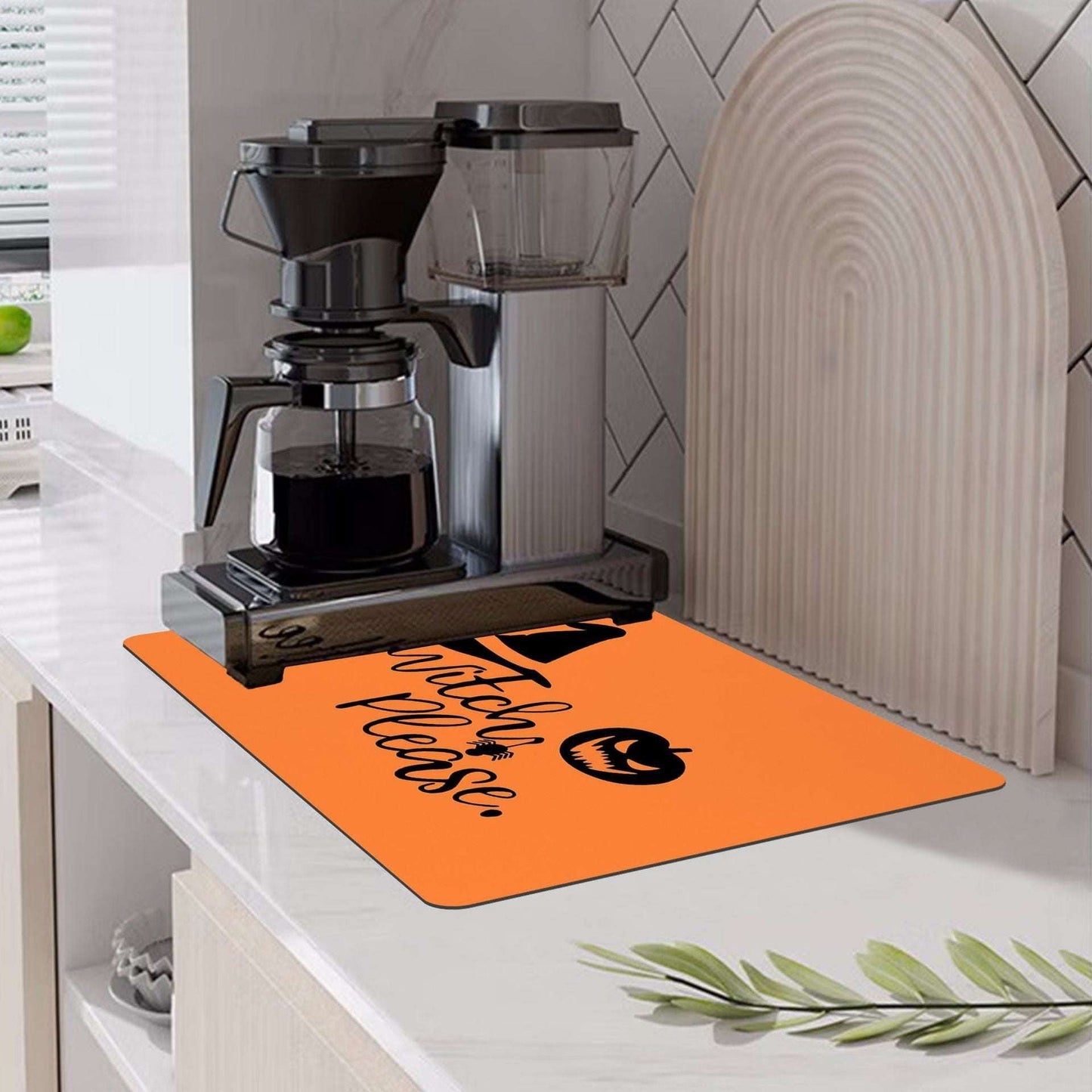 Halloween Water-absorbent Mat, Non-slip Countertop Mat, Pumpkin Kitchen Mat - available at Sparq Mart