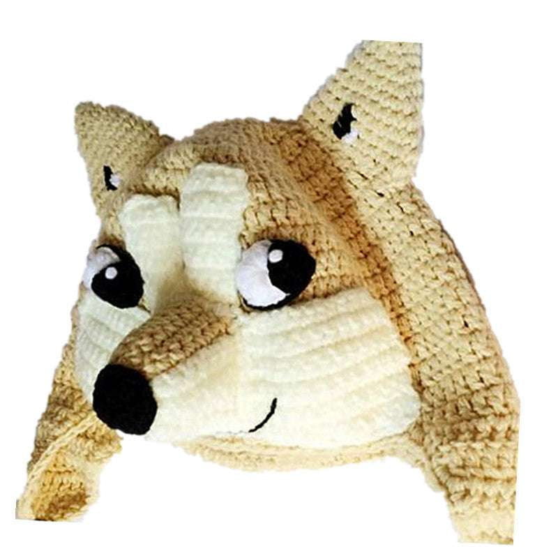 2XL doge cap, handmade dog hat, knitted pet beanie - available at Sparq Mart