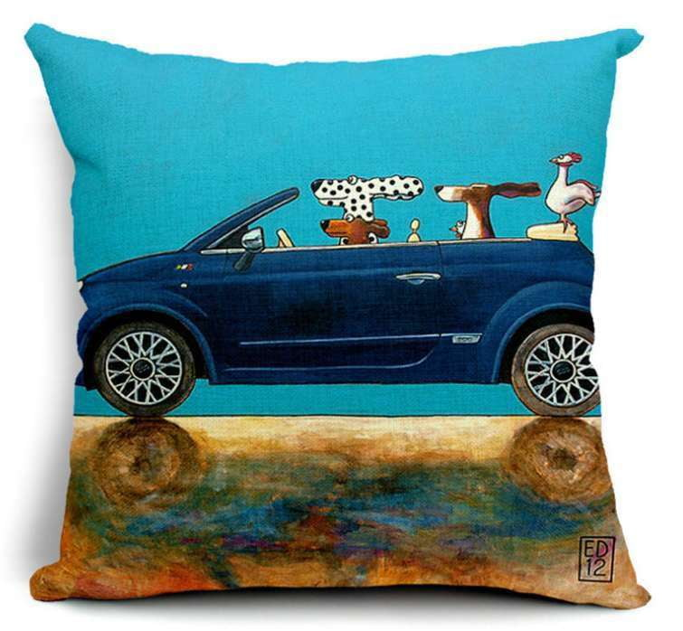 Cartoon Dog Pillow, Cotton Pillow Car, High-quality Pillow Set - available at Sparq Mart