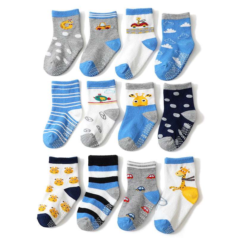 Kids cotton socks, Non-slip floor socks, Polka dot socks - available at Sparq Mart