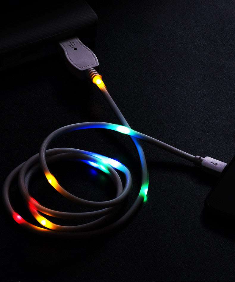 Fast charging cable, Flashing light charging cable, High-quality data cable - available at Sparq Mart