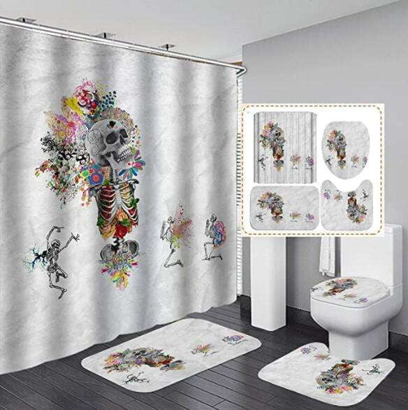 Halloween Shower Curtain, Polyester Shower Curtain, Waterproof Shower Curtain - available at Sparq Mart