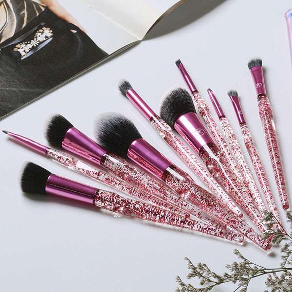 High-quality, Makeup brush set, Pink - available at Sparq Mart