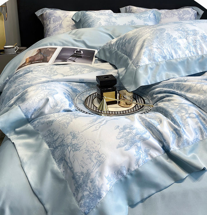 Four-piece Bed Set, Light Quilt Cover, Luxury Quilt Cover - available at Sparq Mart