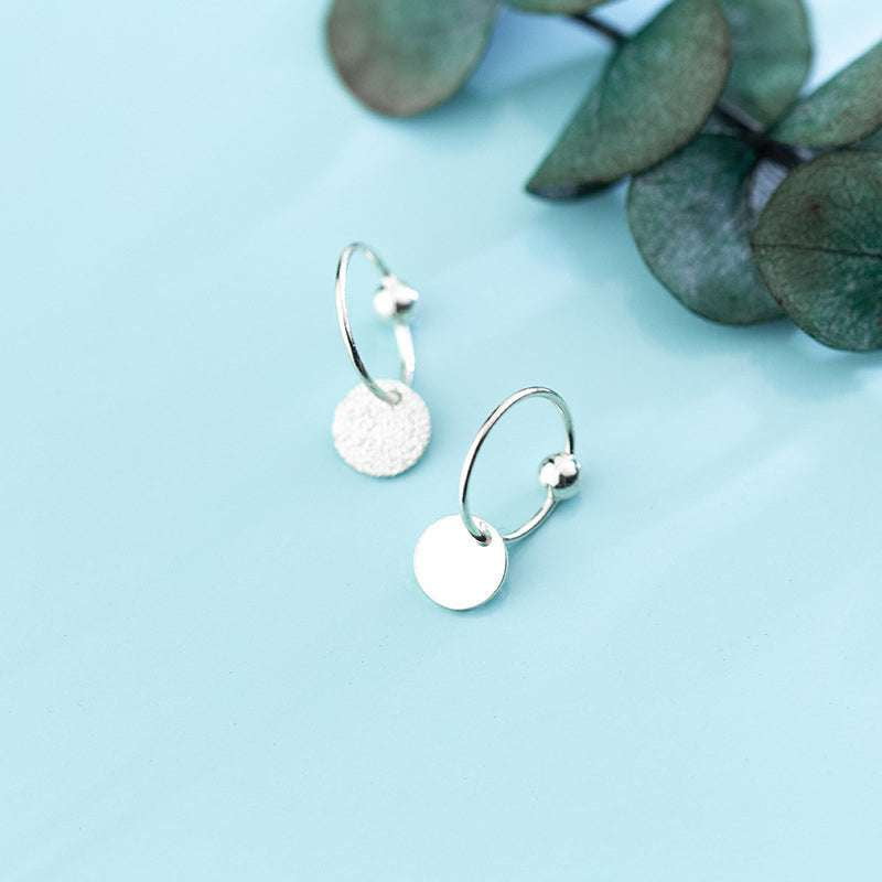 S925 silver earrings, silver scrub earrings, sterling round studs - available at Sparq Mart