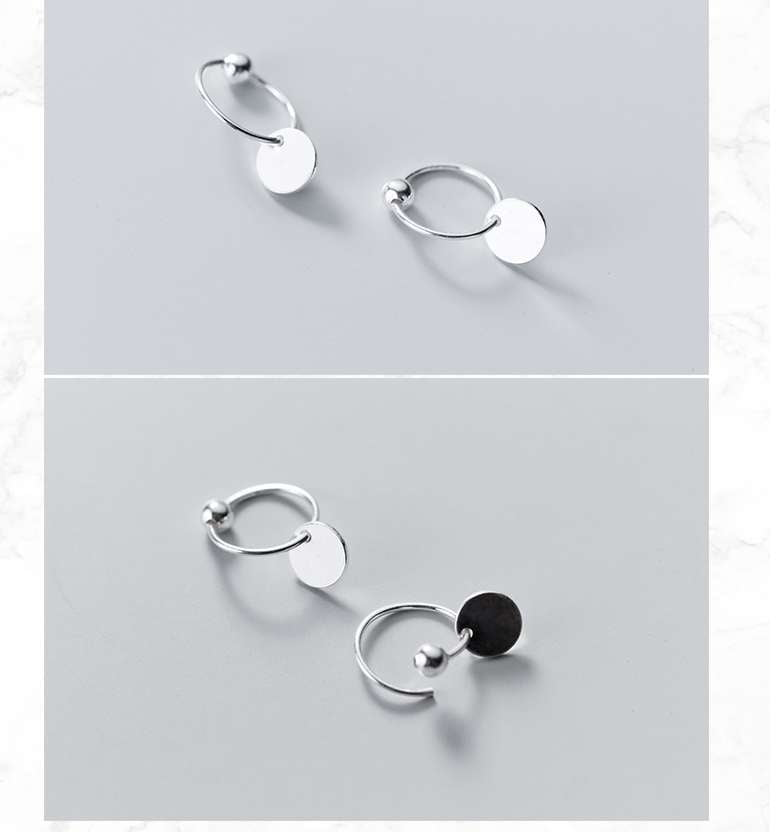 S925 silver earrings, silver scrub earrings, sterling round studs - available at Sparq Mart