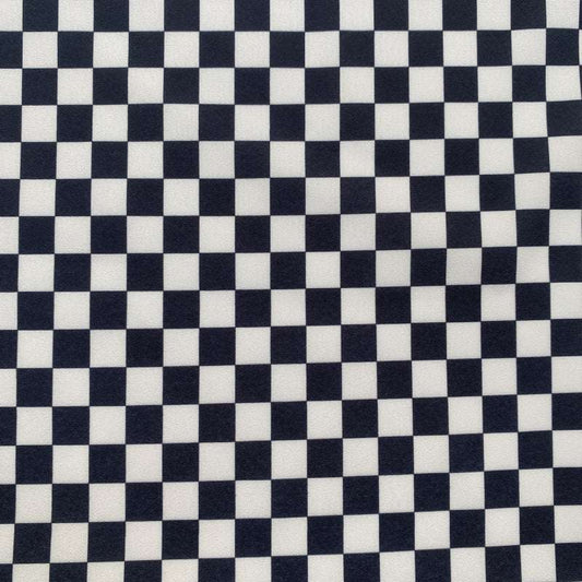 four-way stretch fabric, printed dress fabric, wholesale checkerboard fabric - available at Sparq Mart