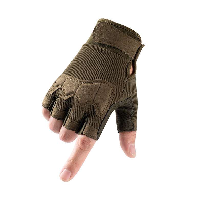 Durable Tactical Gloves, Multifunctional Half Finger Gloves - available at Sparq Mart