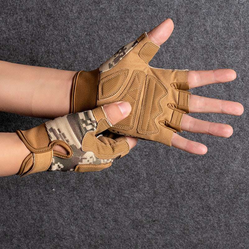 Durable Tactical Gloves, Multifunctional Half Finger Gloves - available at Sparq Mart