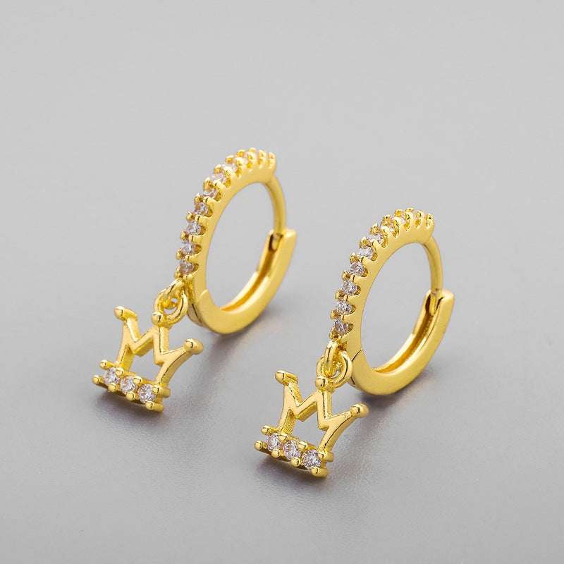 Female Ins Design, Gold Earrings, Trend - available at Sparq Mart