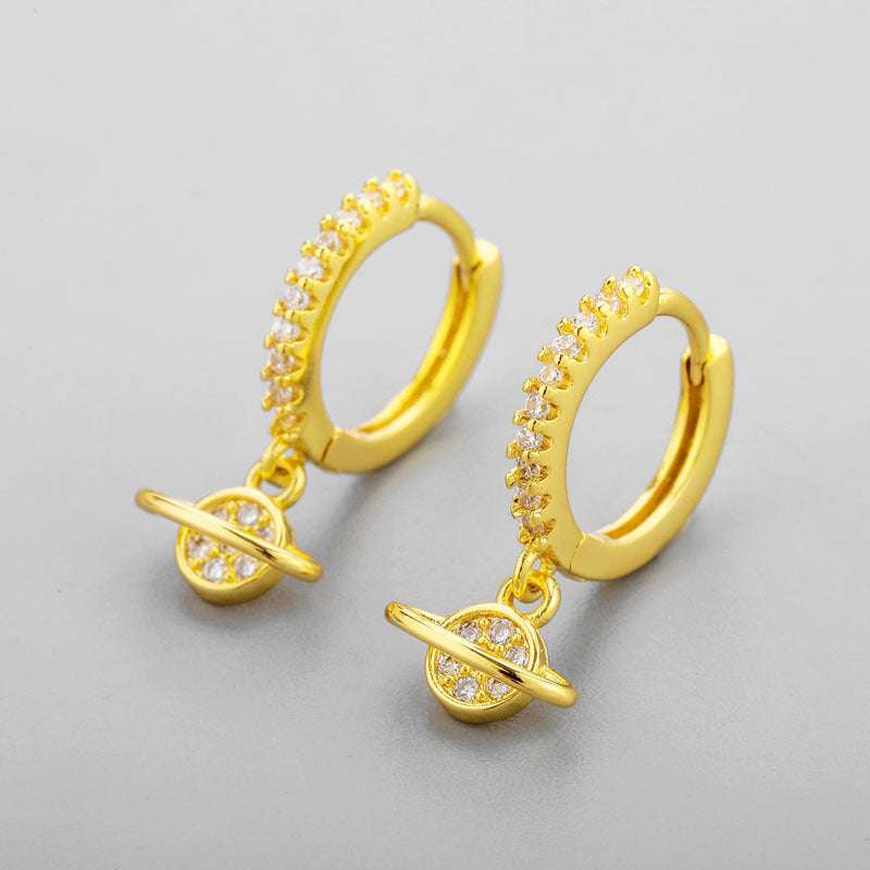 Female Ins Design, Gold Earrings, Trend - available at Sparq Mart