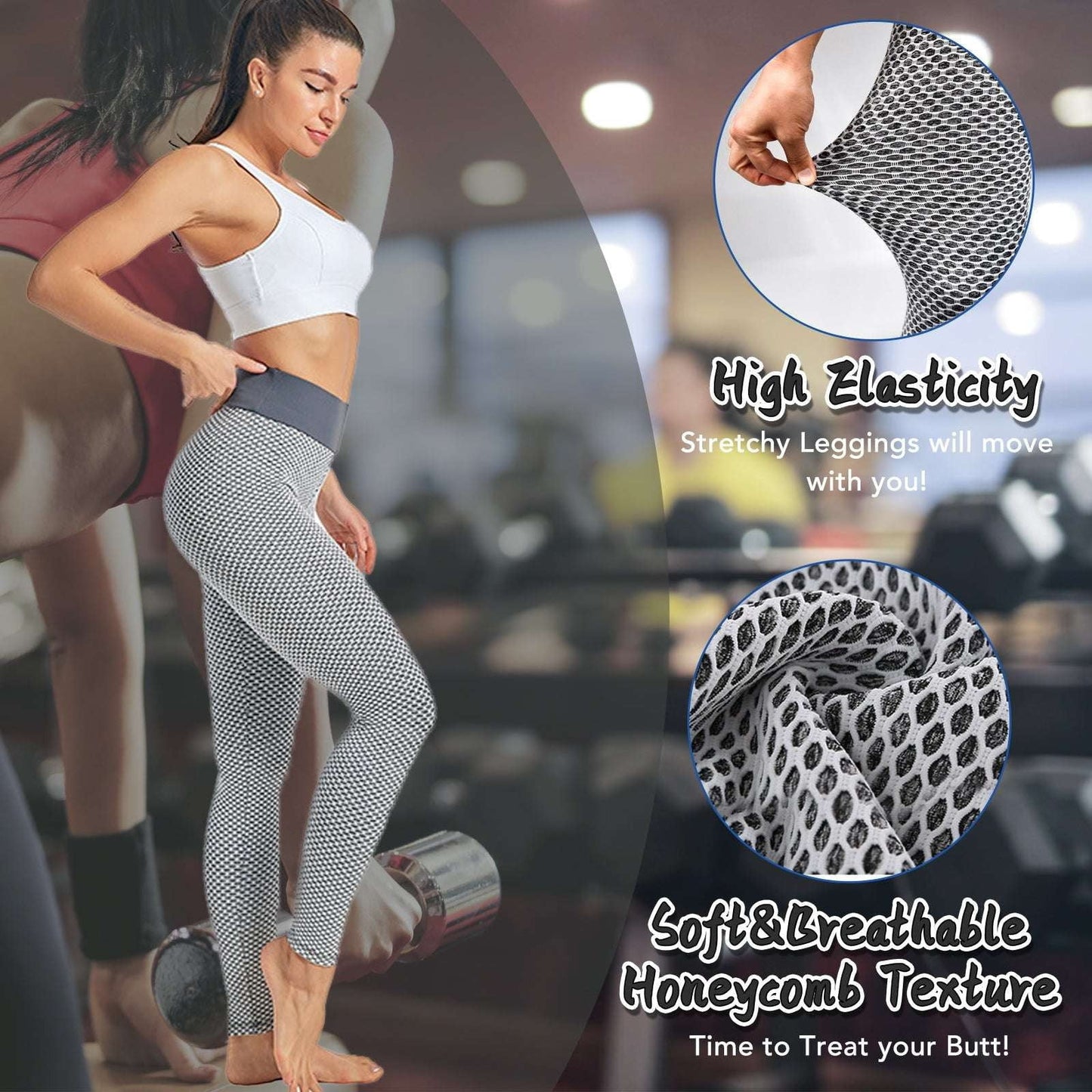 Butt Lifting Leggings, High Waist Yoga Pants, Plus Size Workout - available at Sparq Mart