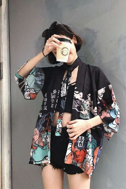 Lightweight Shawl Coat, Summer Kimono Cardigan, Sun Protection Kimono - available at Sparq Mart