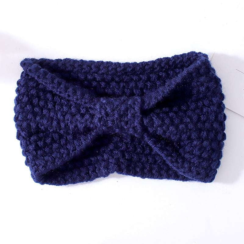 Cozy Knit Headwear, Fashionable Wool Accessory, Wool Bowknot Headband - available at Sparq Mart