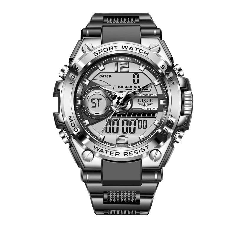 LIGE 8922 Watch, Military LED Watch, Rugged Elegant Watch, Waterproof Digital Watch - available at Sparq Mart