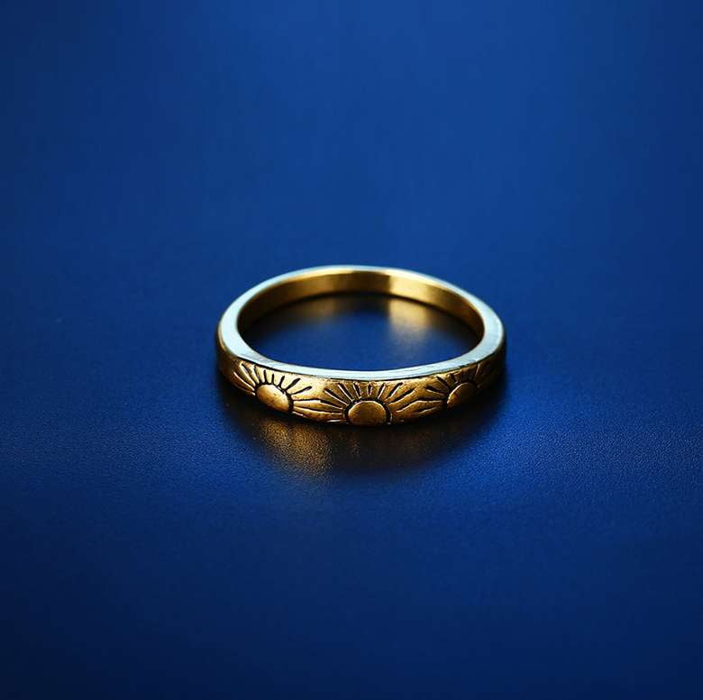 elegant gold ring, gold engagement band, size adjustable ring - available at Sparq Mart