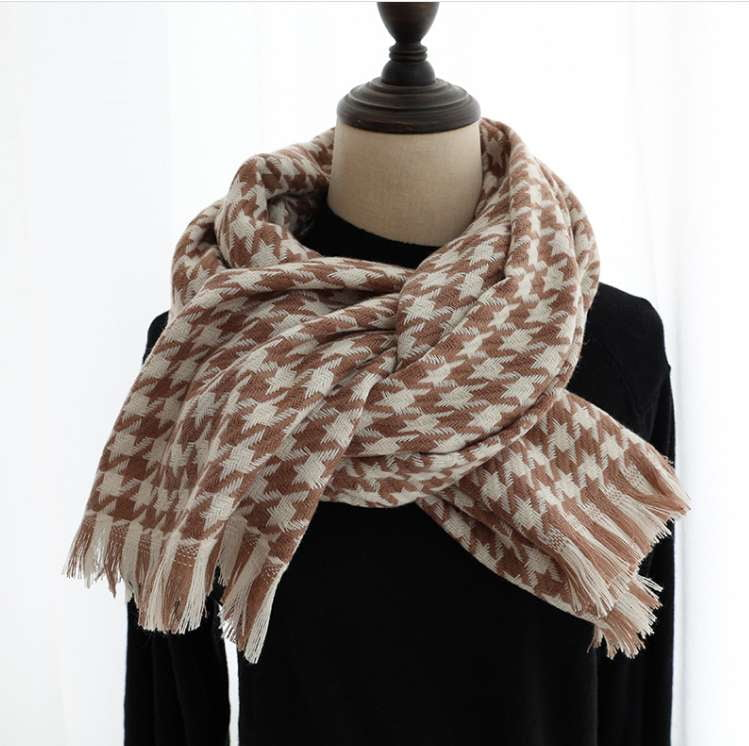 cashmere shawl fashion, European street style, warm winter scarf - available at Sparq Mart