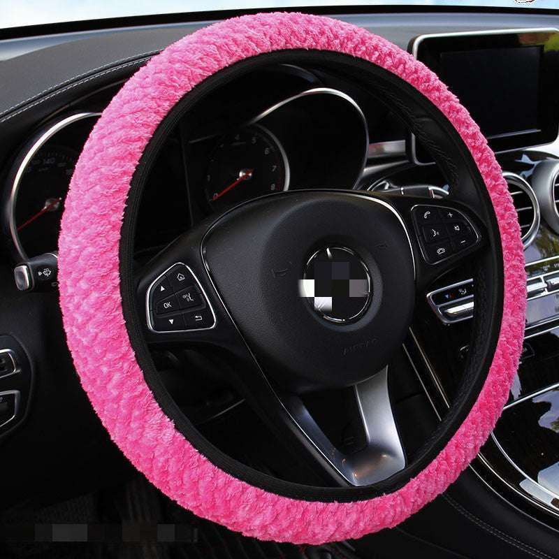 Comfortable Steering Cover, Plush Wheel Protector, Winter Car Accessory - available at Sparq Mart