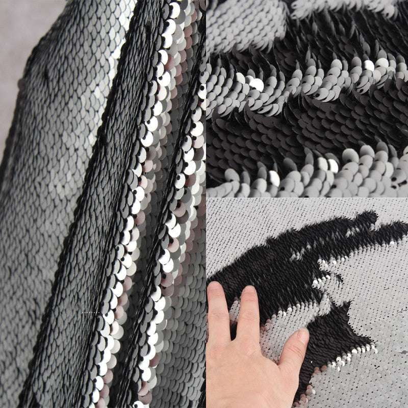 High-Quality Fabric Print, Metallic Texture Material, Sequin Dress Fabric - available at Sparq Mart