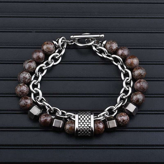 Geometric Design Jewelry, Men's Fashion Bracelets, Titanium Steel Bracelet - available at Sparq Mart