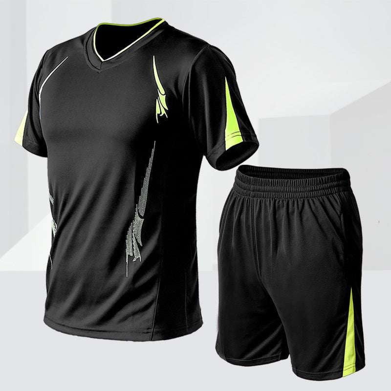 Casual Shorts Set, Men’s Fitness Outfit, Sports Suit Combo - available at Sparq Mart