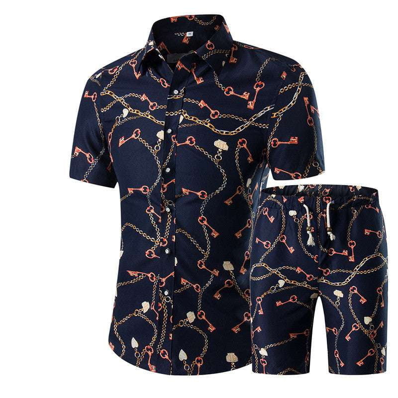 Floral Shirt Shorts, Men's Beachwear Set, Summer Floral Outfit - available at Sparq Mart