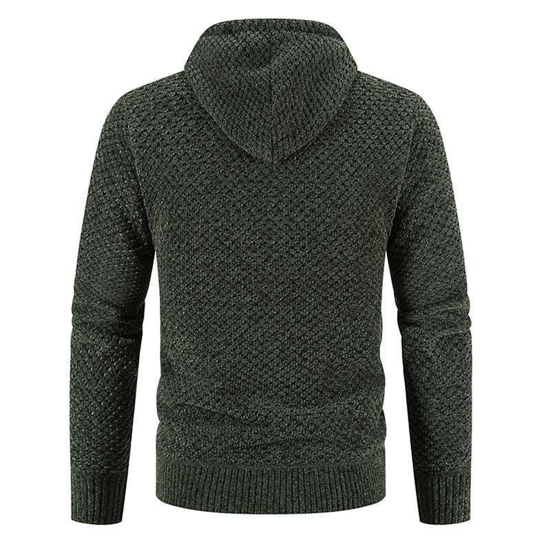 Cozy Hooded Sweater, Men's Pineapple Sweater, Plush Winter Apparel - available at Sparq Mart