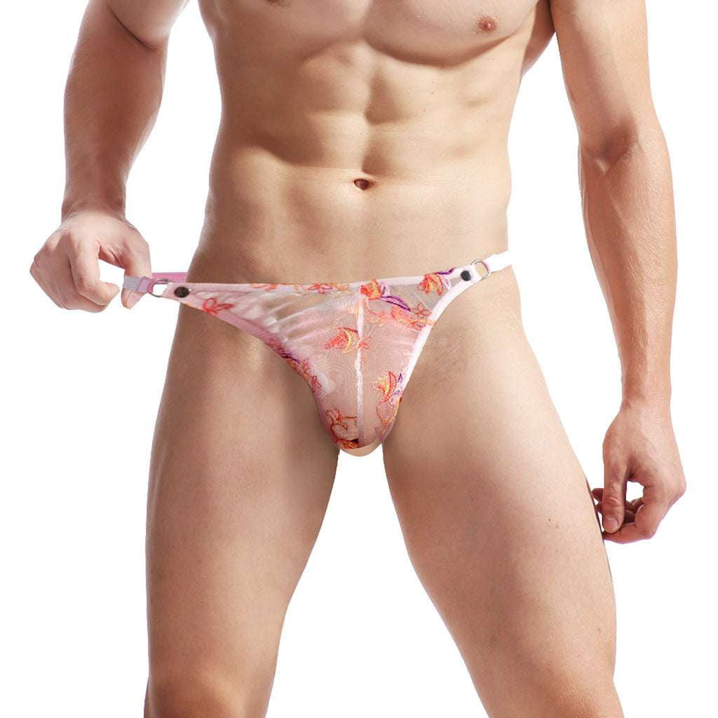 Comfortable Lace Lingerie, Lace T-back Underwear, Sexy Men's Underwear - available at Sparq Mart